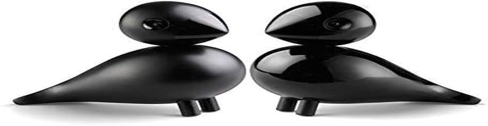 Kay Bojesen Lovebirds Black Painted Beech 3.5 in Set of 2 Kay Bojesen Lovebirds Black Painted Beech 3.5 in Set of 2