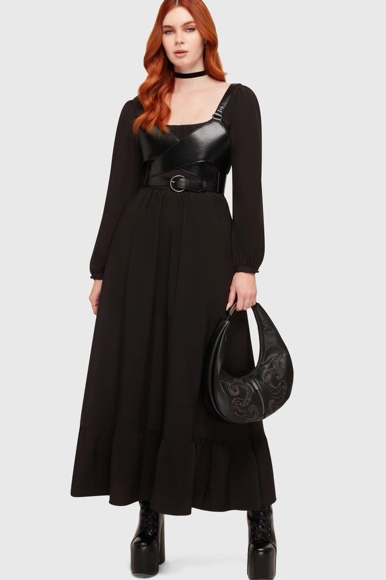 KILLSTAR Gretchen’s Hallow Maxi Dress Black Size 3XL BNWT Gothic Witch Punk New KILLSTAR Gretchen’s Hallow Maxi Dress Black Size 3XL BNWT Gothic Witch Punk New