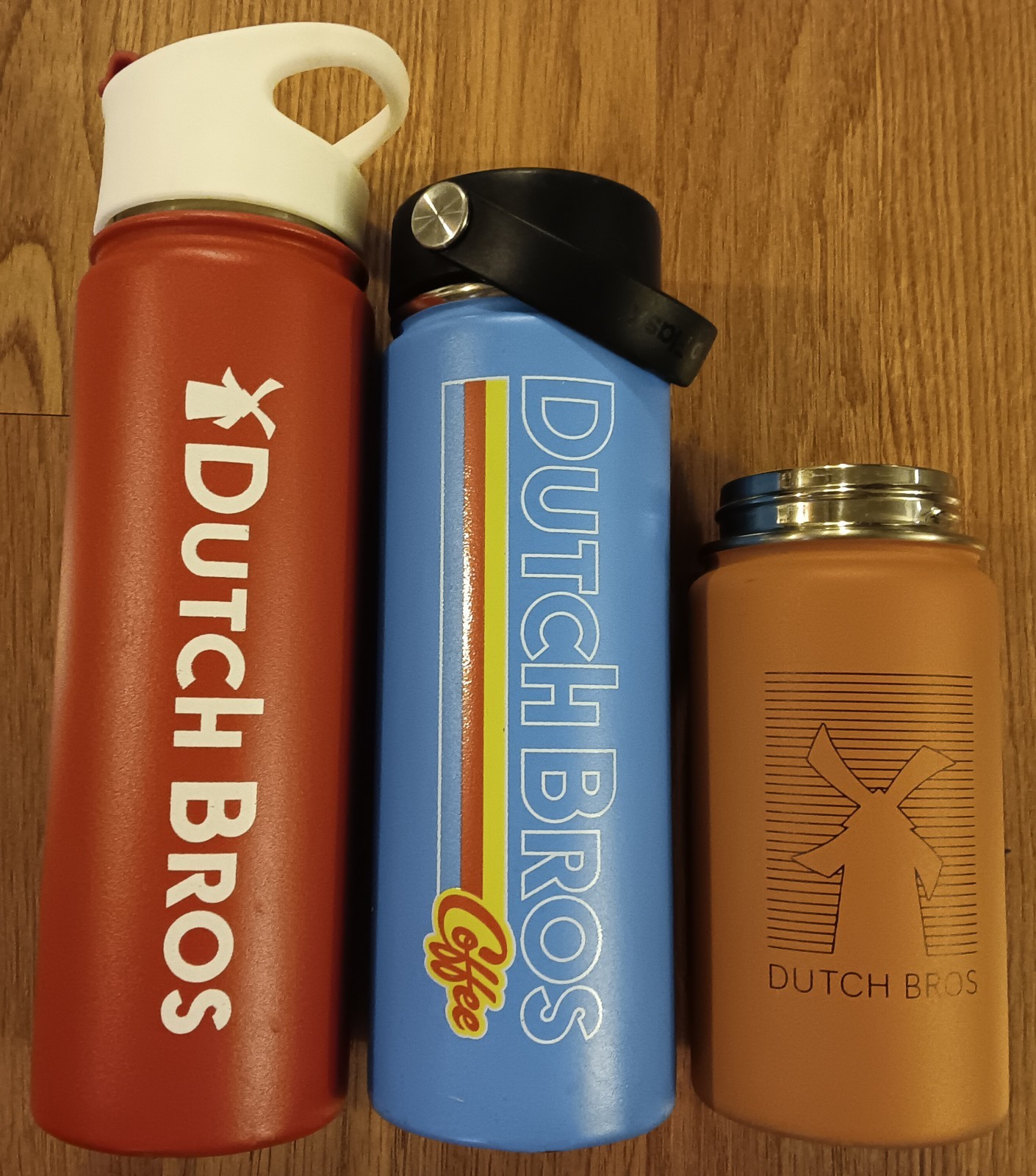 3 DUTCH BROS Brothers Logo Flask Coffee Hydro Water Travel Cups 20oz and 12oz 3 DUTCH BROS Brothers Logo Flask Coffee Hydro Water Travel Cups 20oz and 12oz