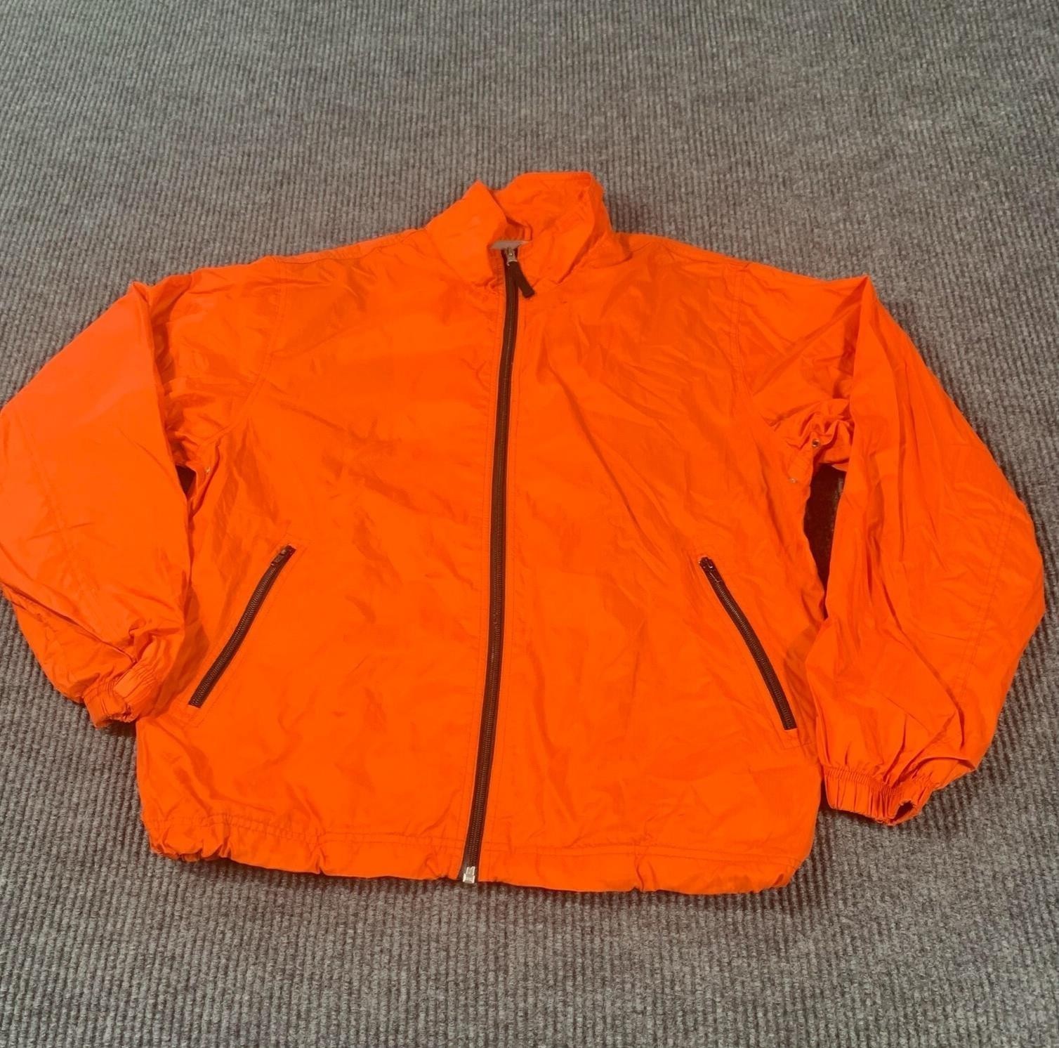 Vtg Gap Jacket Mens Small Orange Full Zip Windbreaker Skate Y2K 2000 Baggy Retro