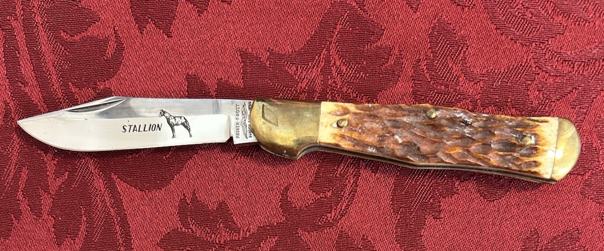 Vintage Parker Frost Stallion Stag Pocket Knife NOS Vintage Parker Frost Stallion Stag Pocket Knife NOS