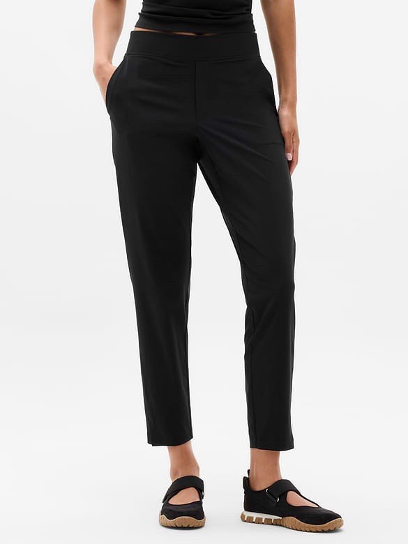 Athleta Brooklyn Mid Rise Ankle Pants Womens 6 Black Pull On Stretch Travel Work Athleta Brooklyn Mid Rise Ankle Pants Womens 6 Black Pull On Stretch Travel Work