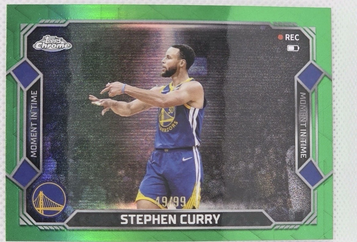 2025 Topps Chrome Update Steph Curry Moments in Time /99