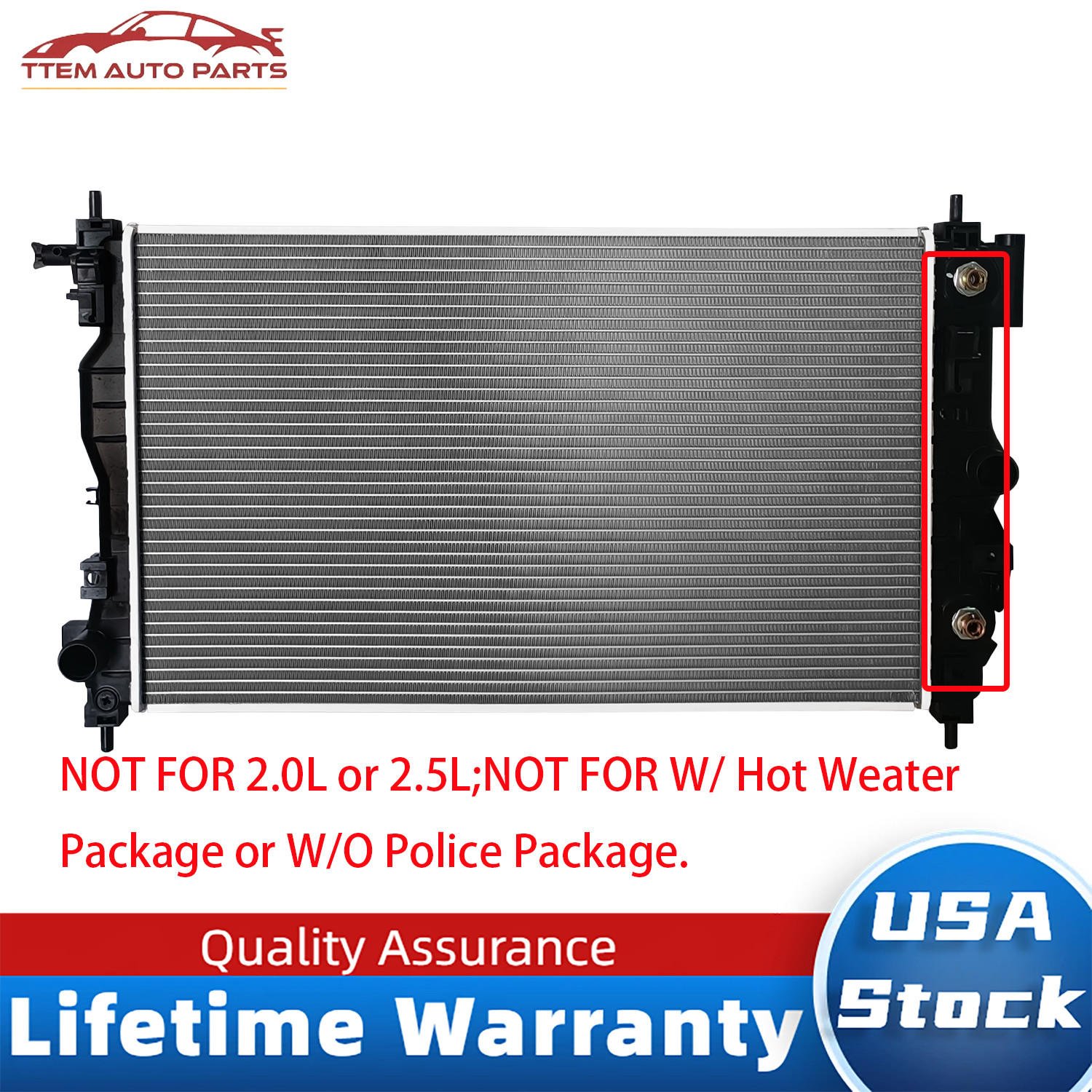 Radiator 13146 for 2013-2014 Chevrolet Malibu/2010-2016 Buick LaCrosse 2.4L