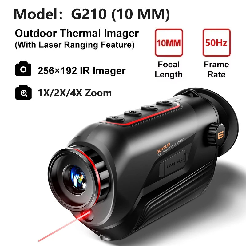 GOYOJO Infrared Thermal Imager Night Monocular Hunting Monocular 10mm/15mm Lens