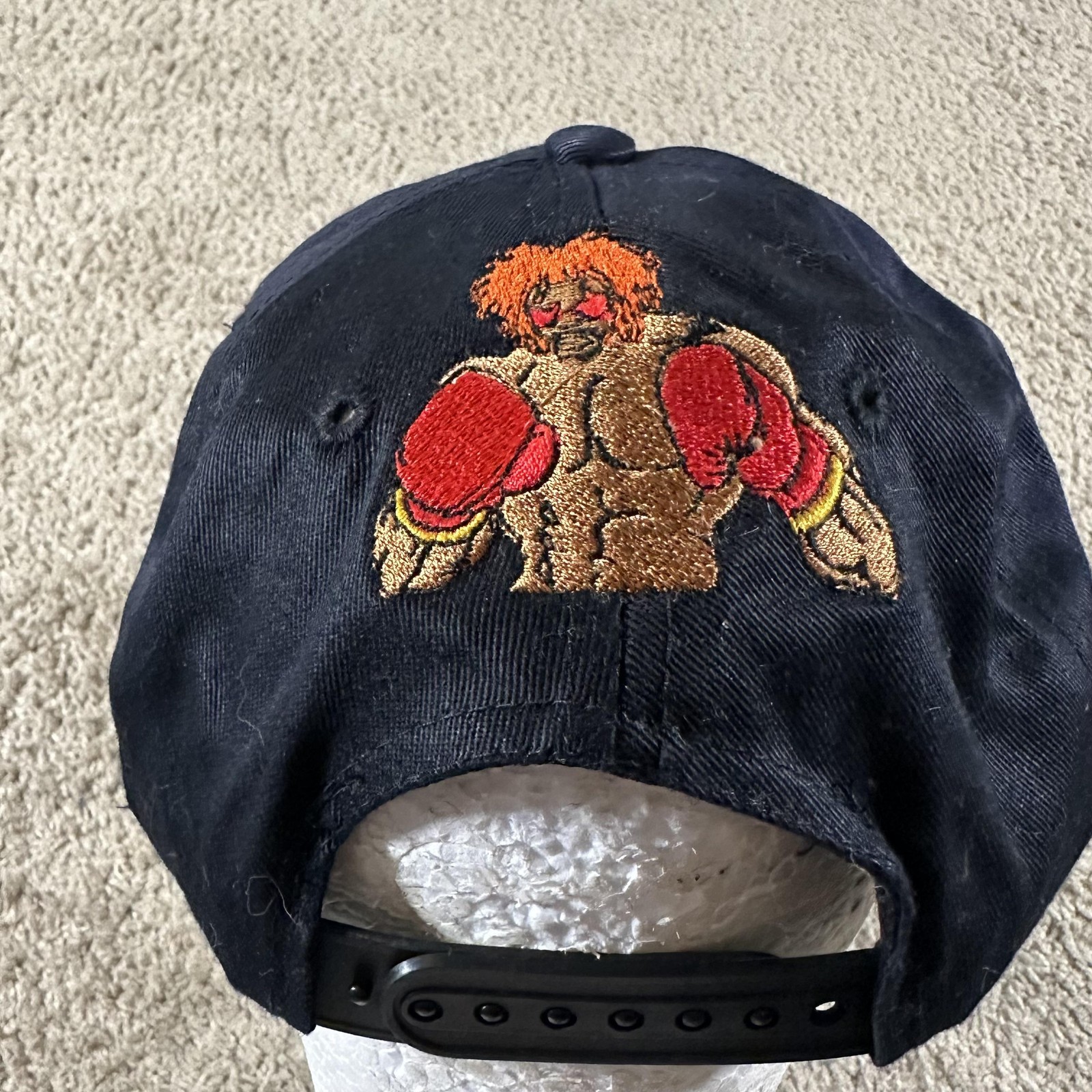 Vtg Shannon Briggs Hat Cap Snapack Men O/S Black Boxing Heavyweight Toppiers