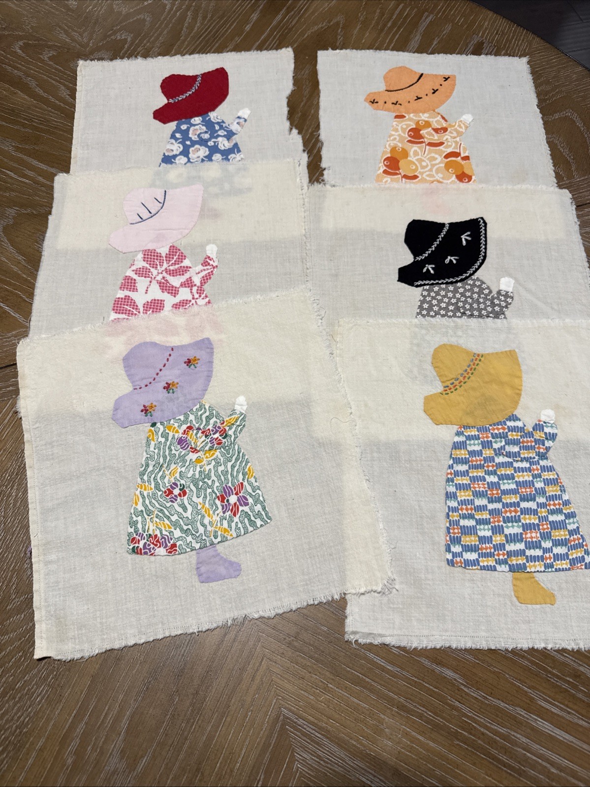 Vintage Sunbonnet Sue 6 Blocks Cotton Vintage Sunbonnet Sue 6 Blocks Cotton