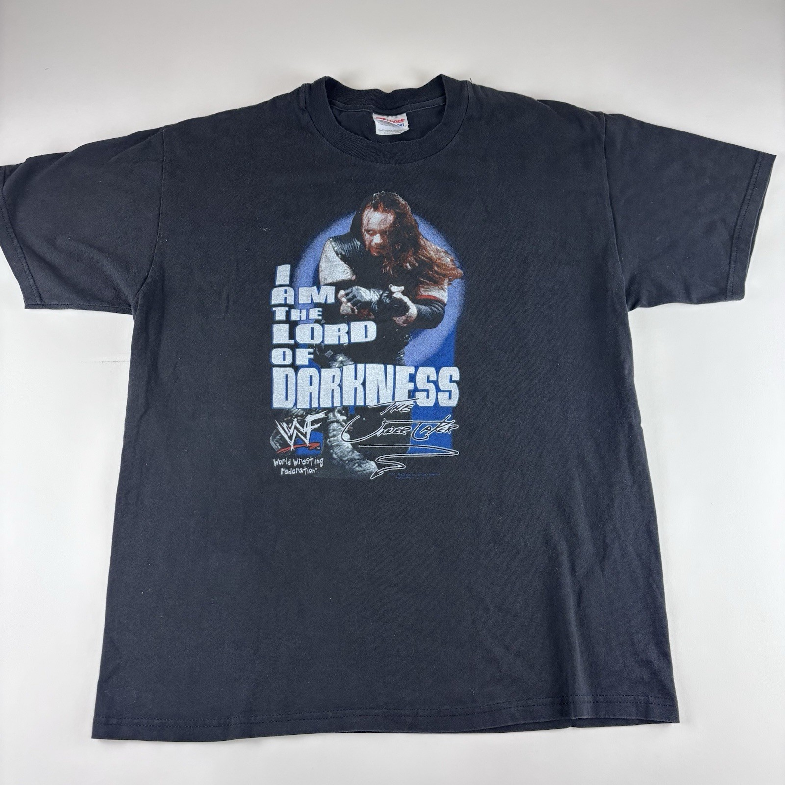 Vintage 1998 WWF The Undertaker I Am the Lord of Darkness T-Shirt Size Large WWE