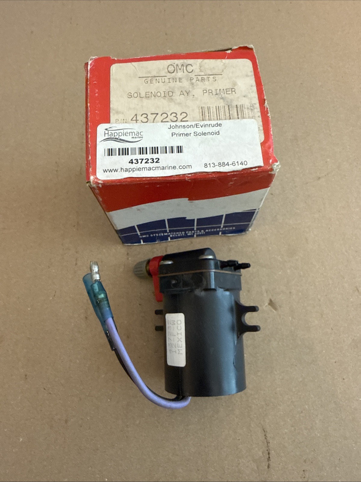 Genuine BRP Johnson Evinrude OMC 437232 Primer Solenoid 60 Degree V4 V6 Genuine BRP Johnson Evinrude OMC 437232 Primer Solenoid 60 Degree V4 V6