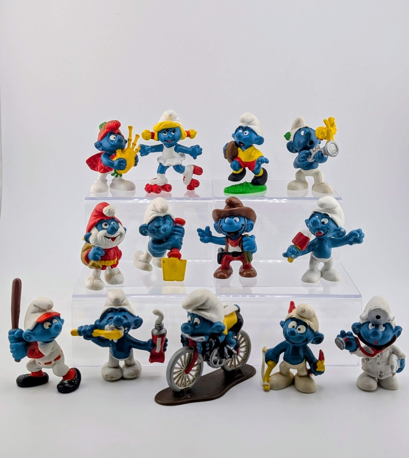Lot of 13 Vintage Smurfs By Schleich/PEYO Figures/Great Condition From \'70s~\'80s