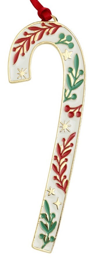 Wallace Annual Enamel/Gold Plate Candy Cane Ornament 2026, 46th Edition NIB Wallace Annual Enamel/Gold Plate Candy Cane Ornament 2026, 46th Edition NIB