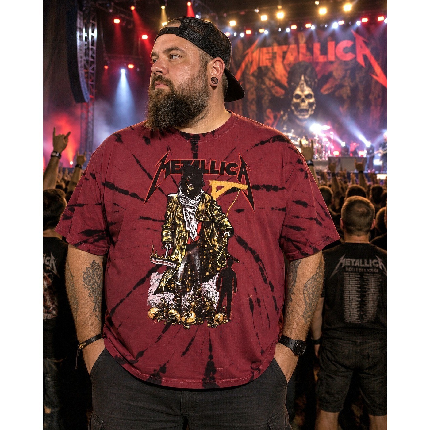 METALLICA 2X Red Unforgiven Executioner Year 2000 Distressed -2031