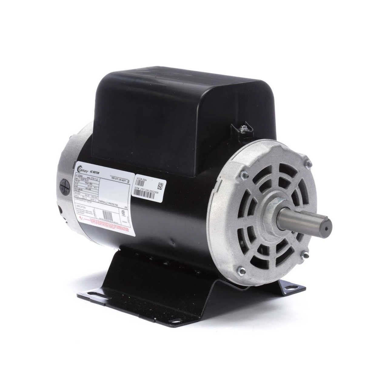 Century Electric Motor UB384 Century B384 Air Compressor Motor - 5 HP 3450 Used
