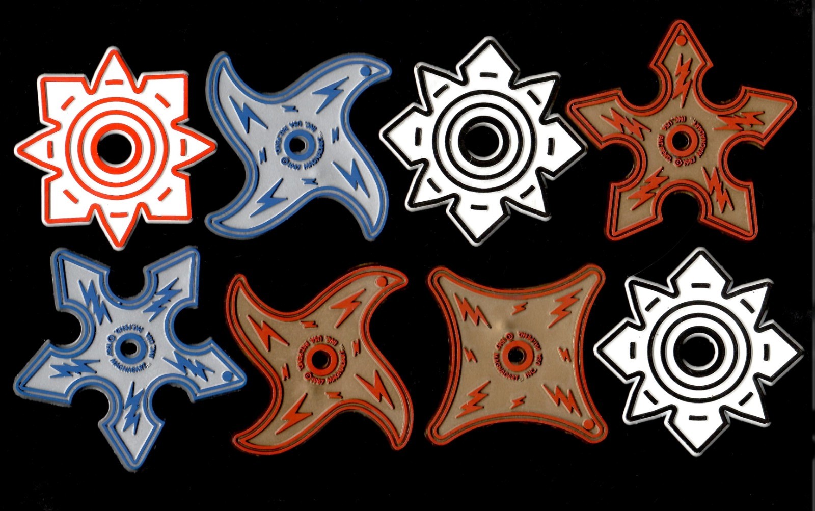 MagnaDart Shuriken Throwing Star 8x Lot Vtg Novelty Magnet Rubber Fridge MagnaDart Shuriken Throwing Star 8x Lot Vtg Novelty Magnet Rubber Fridge