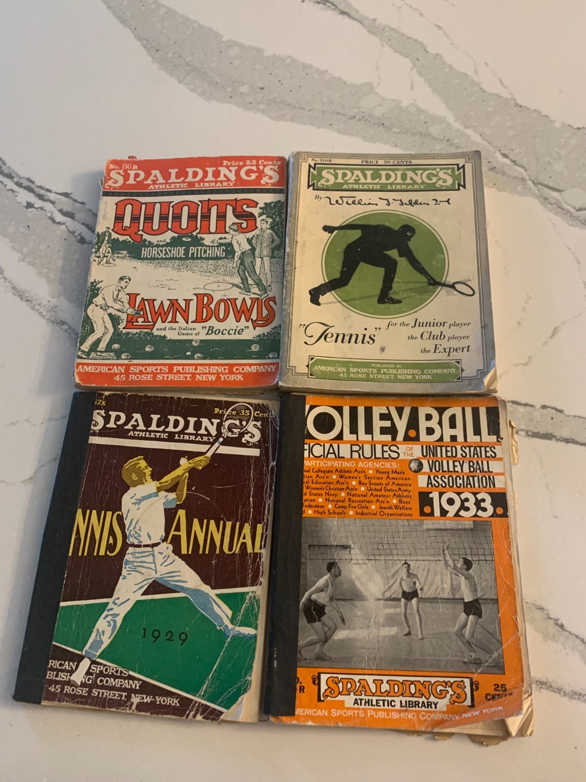 Spalding’s Athletic Library Vintage Books Horseshoes Boccie Tennis Volleyball Spalding’s Athletic Library Vintage Books Horseshoes Boccie Tennis Volleyball