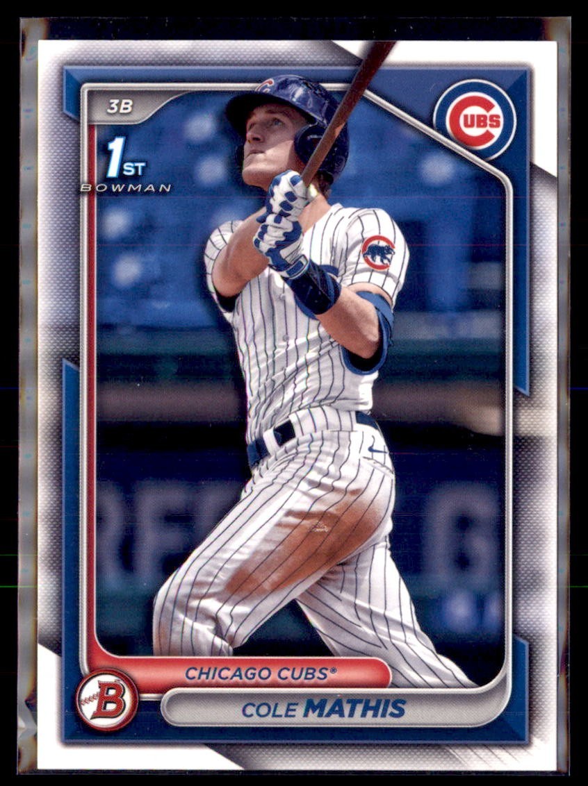 2024 Bowman Draft Paper Cole Mathis Chicago Cubs #BD-81 5 Card Lot 2024 Bowman Draft Paper Cole Mathis Chicago Cubs #BD-81 5 Card Lot