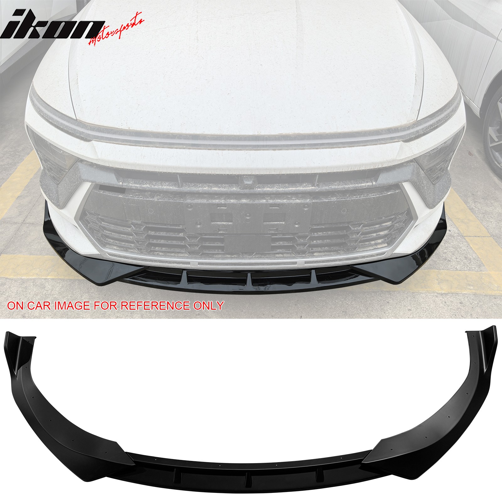 Fits 24-26 Hyundai Sonata N Line IKON V1 3PCS Front Bumper Lip Chin Matte Black Fits 24-26 Hyundai Sonata N Line IKON V1 3PCS Front Bumper Lip Chin Matte Black