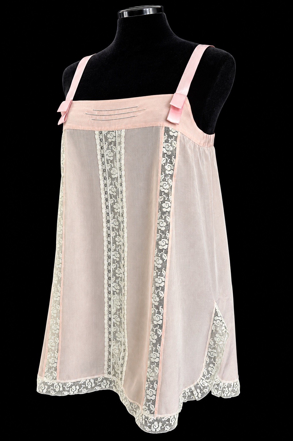 1920s Step In Teddy Chemise M-L Silk Crepe, Wearable Washable Great Condition