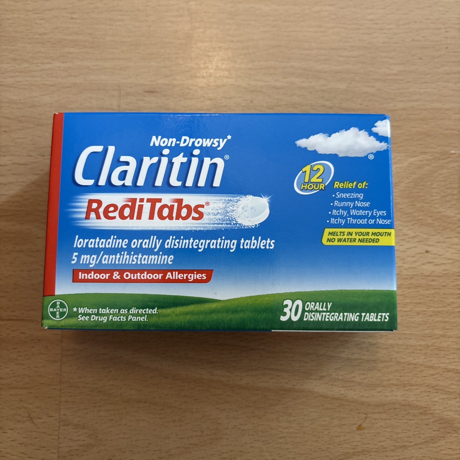 Claritin Non Drowsy RediTabs 5 mg 12 Hour Allergy Tablets Exp 11/2028 New Claritin Non Drowsy RediTabs 5 mg 12 Hour Allergy Tablets Exp 11/2028 New