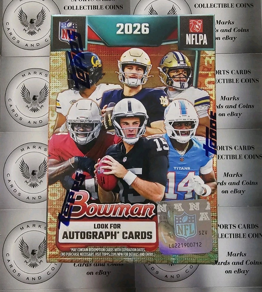 2026 Bowman Football Blaster Value Box - Look for Red RC Buybacks 