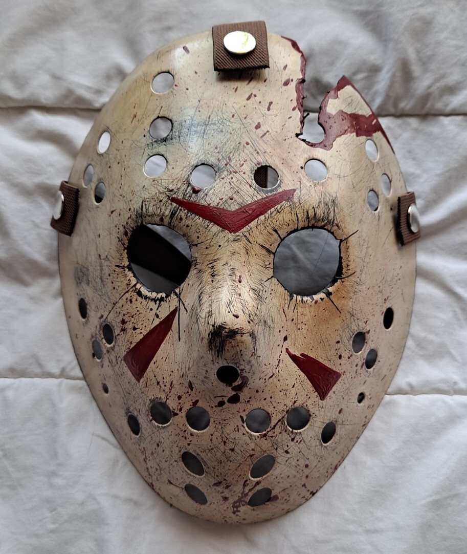 Jason voorhees Friday the 13th Part 3/4 THIN LIGHTWEIGHT mask hand painted Jason voorhees Friday the 13th Part 3/4 THIN LIGHTWEIGHT mask hand painted