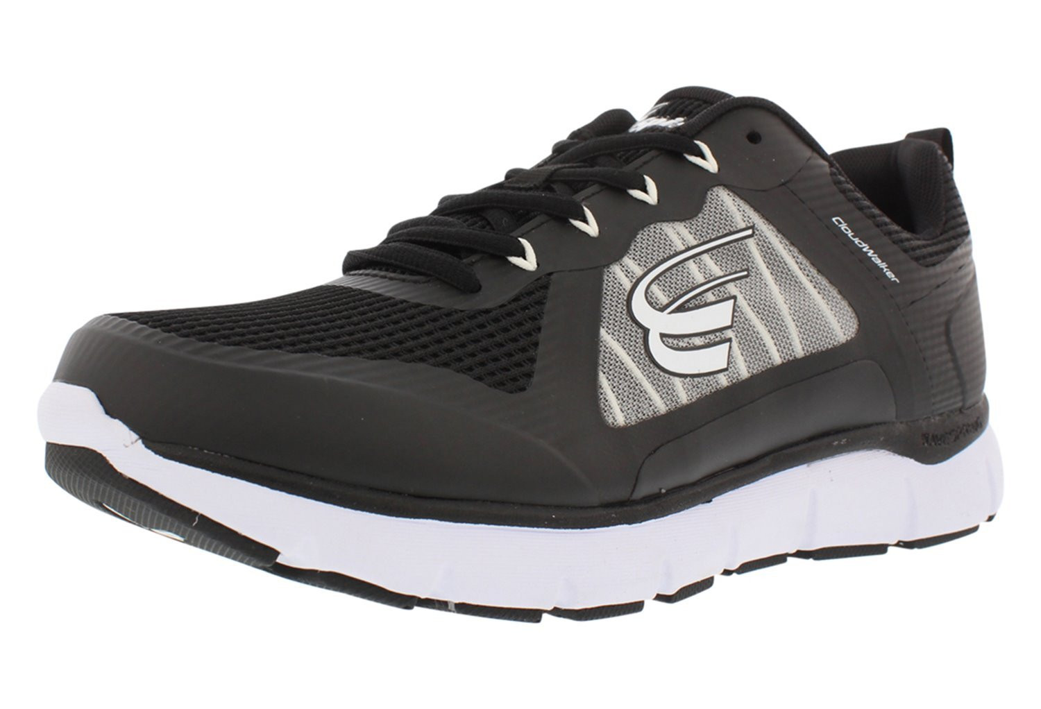Spira Cloudwalker Men\'s Athletic Walking Shoe With S Black / White - 12 Medium
