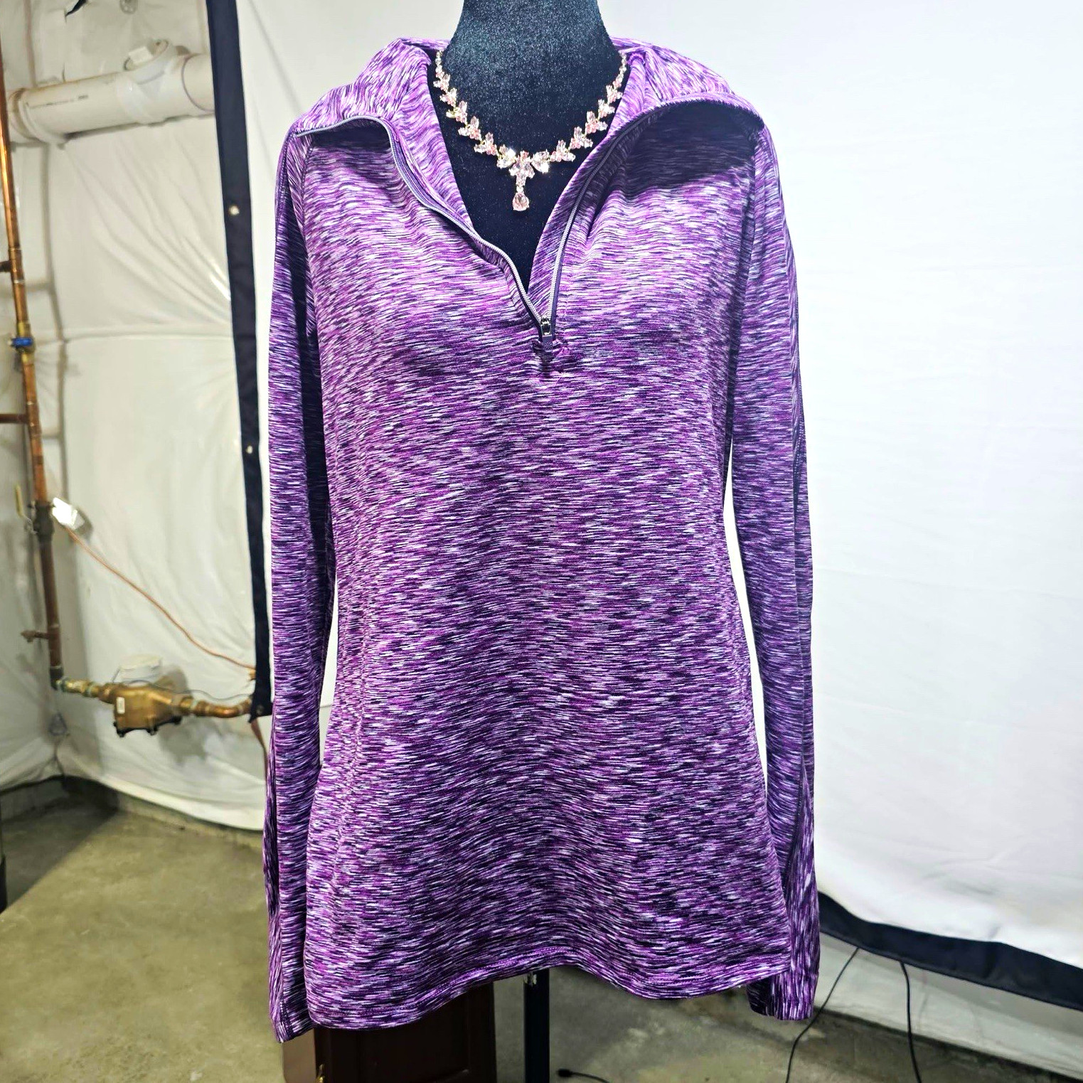 #421 Athleta Purple Space-Dye Half-Zip Pullover Size LT – Long Sleeve Athletic #421 Athleta Purple Space-Dye Half-Zip Pullover Size LT – Long Sleeve Athletic