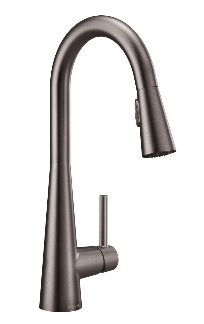 Moen Sleek 1.5 GPM Single Hole Pull Down Kitchen Faucet 7864BLS Moen Sleek 1.5 GPM Single Hole Pull Down Kitchen Faucet 7864BLS