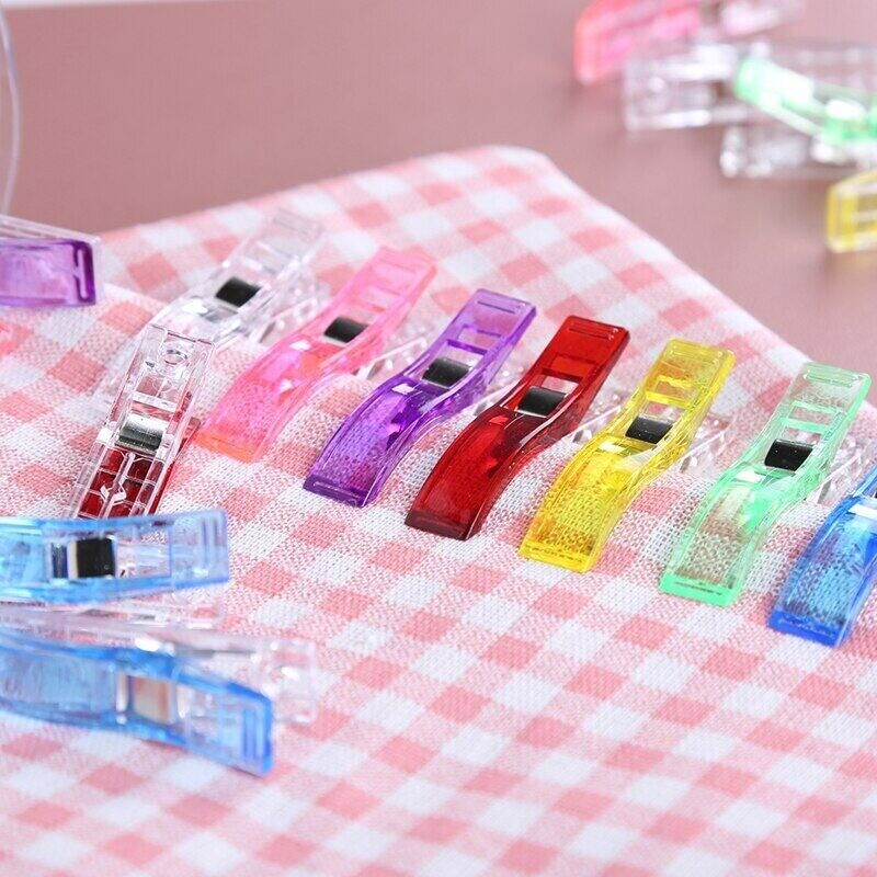 50Pcs Large Sewing Clips Fabric Clips Jumbo Wonder Clips Office Clamps 7 Color