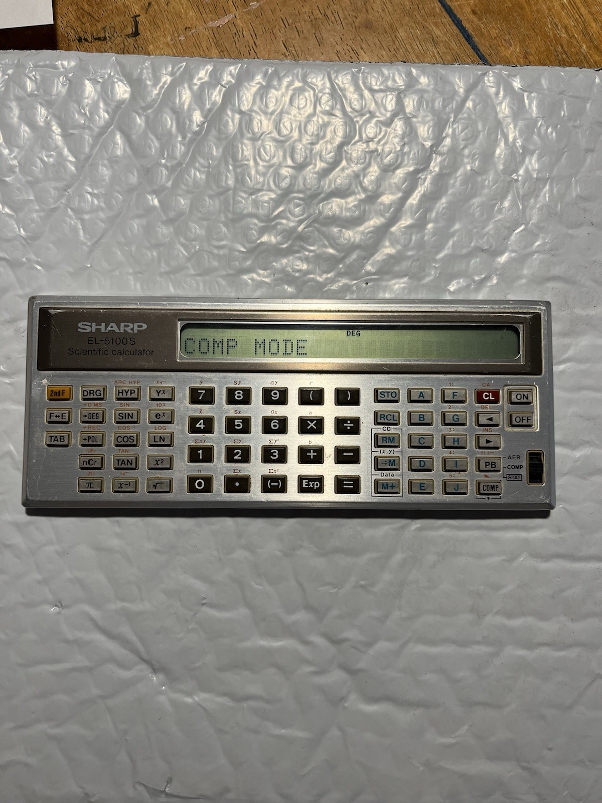 Vintage ~1980s Sharp EL-5100S Scientific Programmable Calculator Working Case