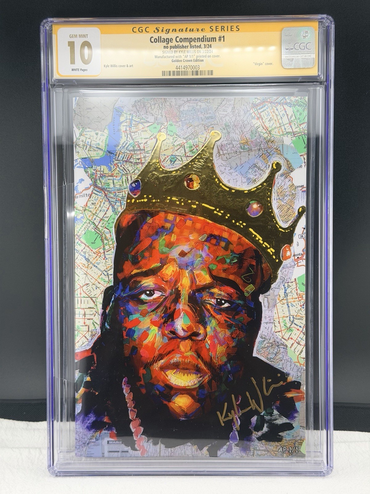 Notorious Big CGC 10.0 Kyle Willis Signed Collage Compendium #1 Biggie AP 1/1