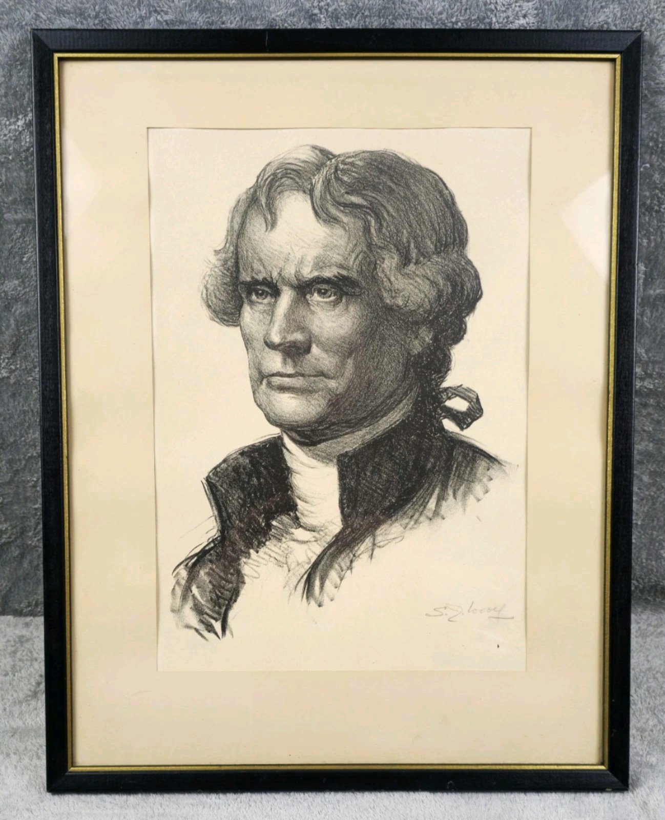 Vintage Thomas Jefferson Framed Art Vintage Thomas Jefferson Framed Art