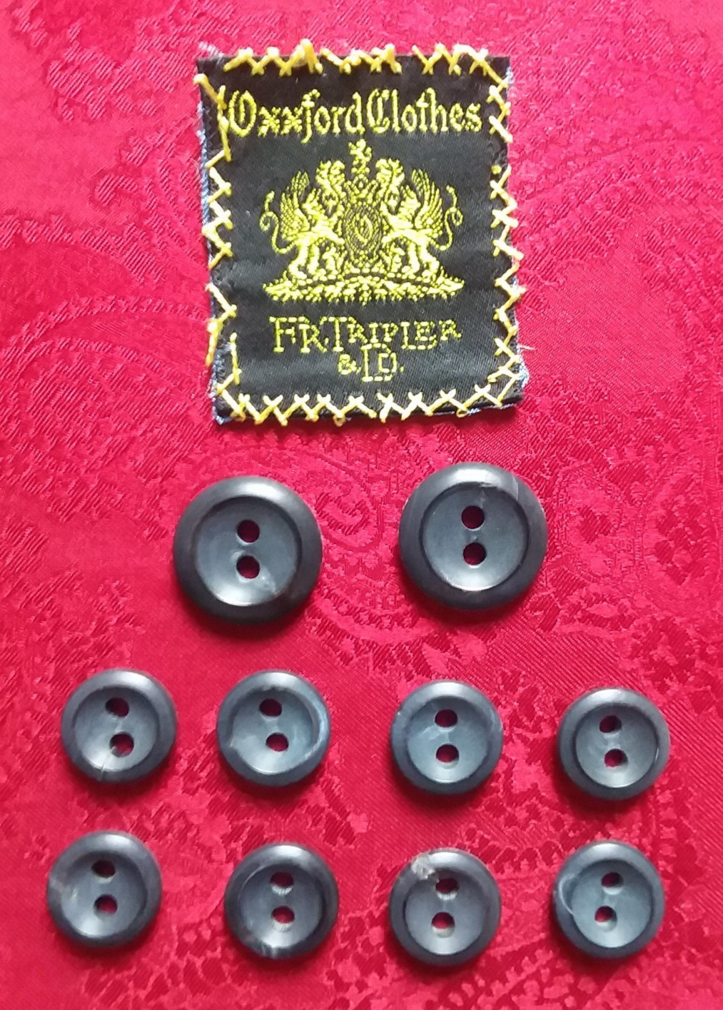 VINTAGE OXXFORD CLOTHES 2HOLE HORN STYLE FULL SPORTS COAT REPLACEMENT BUTTON SET