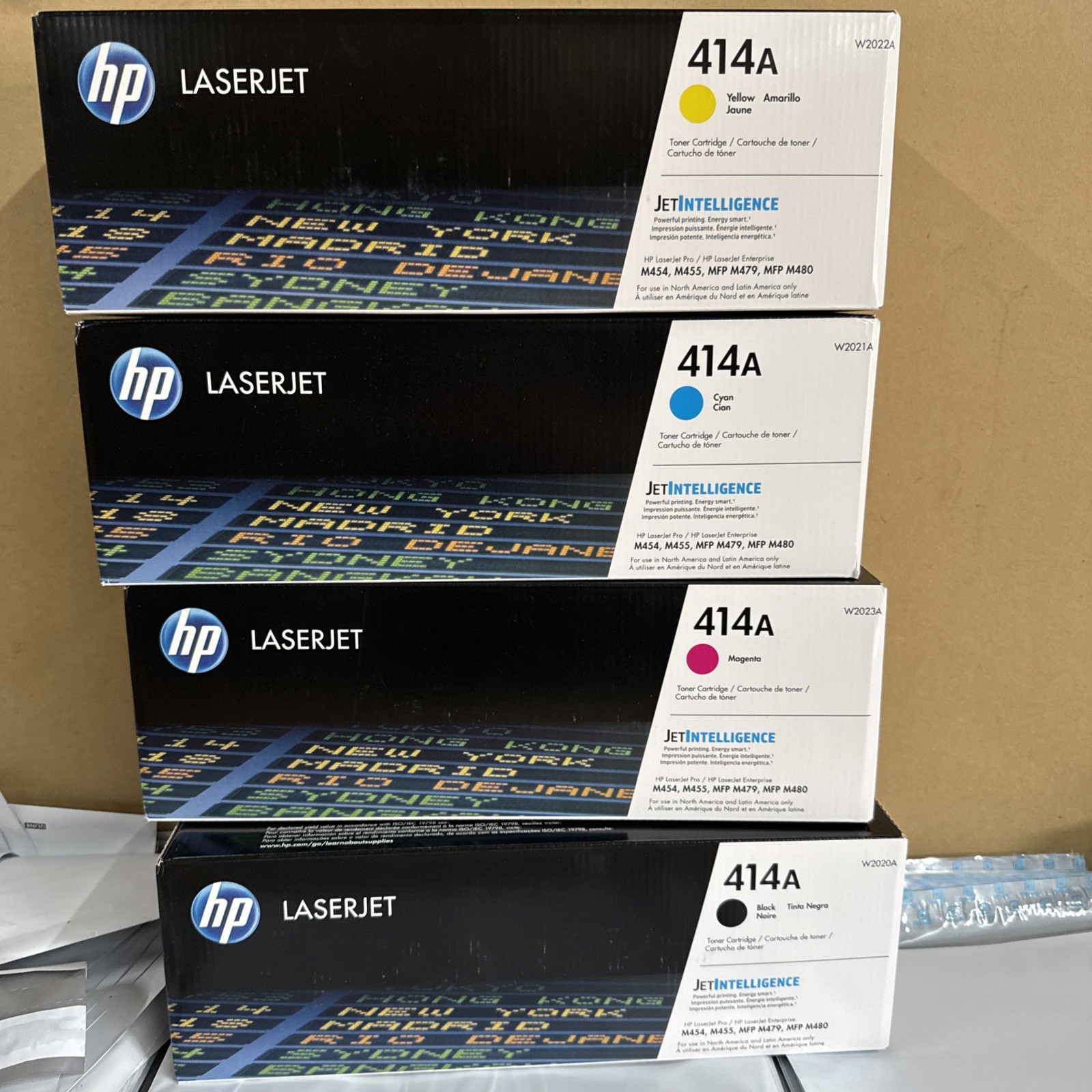 HP 414A Toner Cartridge Set CMYK W2020A W2021A W2022A W2023A Color Combo Pack HP 414A Toner Cartridge Set CMYK W2020A W2021A W2022A W2023A Color Combo Pack