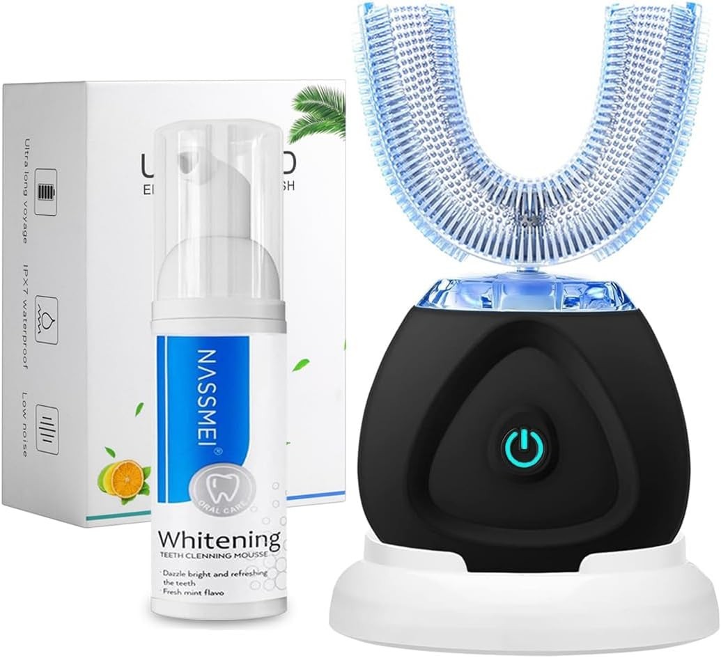 Auto Toothbrush with Teeth Whitening Mousse, Automatic Tooth Brush for Adult Auto Toothbrush with Teeth Whitening Mousse, Automatic Tooth Brush for Adult