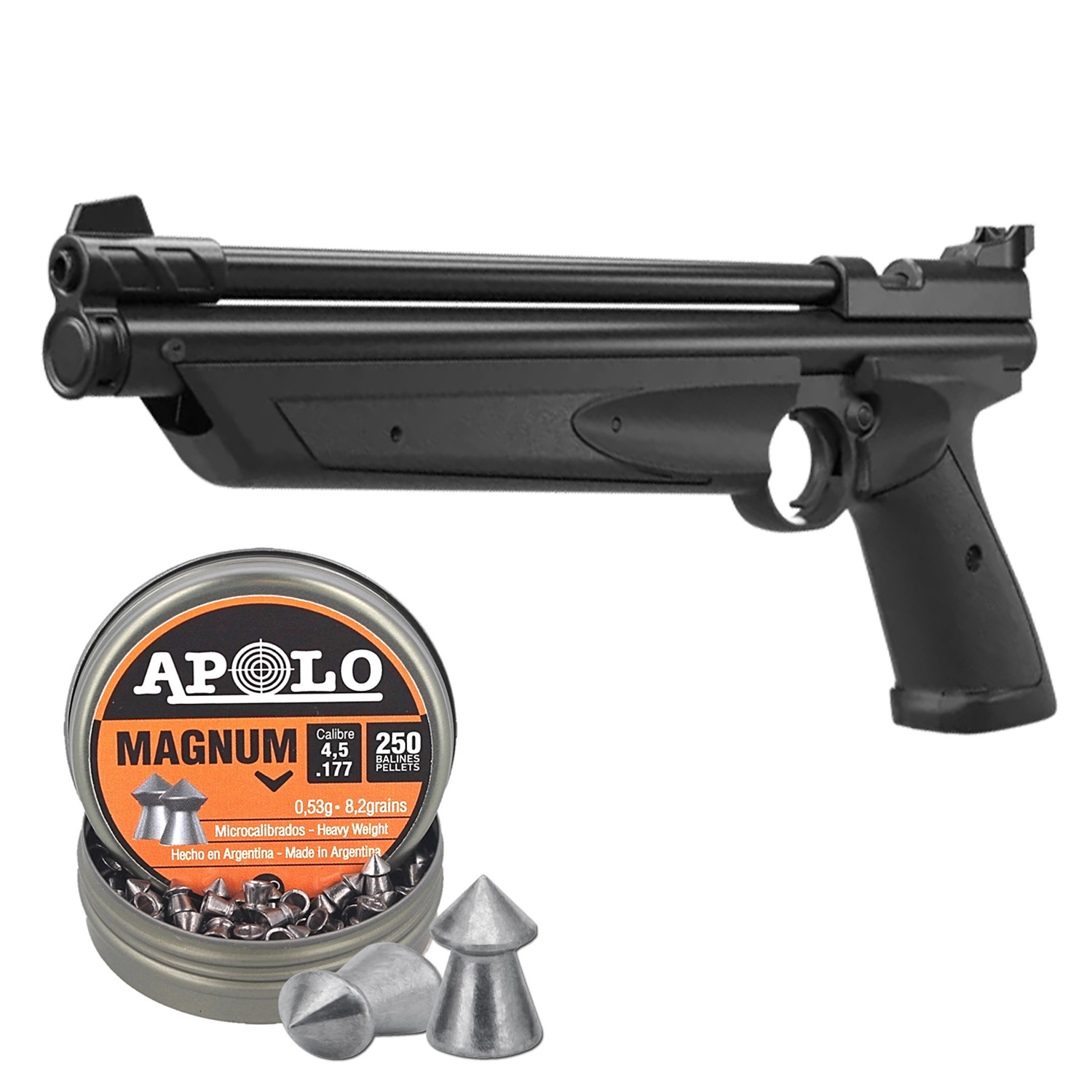 Crosman 1377 American Classic .177 Cal Pump Pellet Gun Air Pistol w/ 250 Pellets