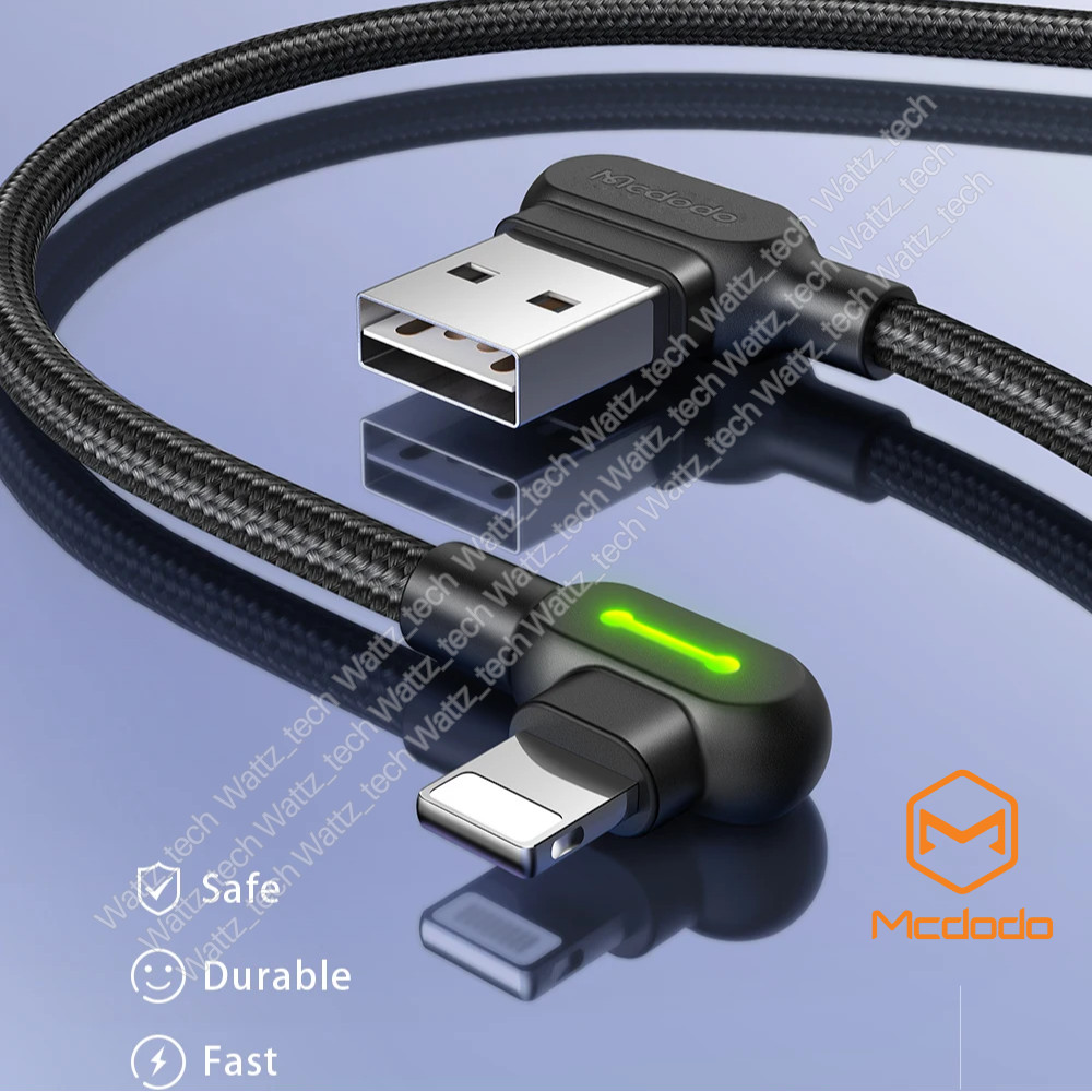 3X MCDODO 90 Degree 4/6/10FT Cable Right Angle Charger For iPhone 14 13 12 11 XR