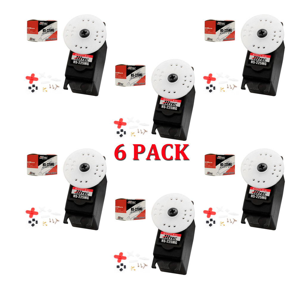 Hitec HS-225MG Mighty Mini Metal Gear BB Servo U 6-PACK HS225MG / HS225 / 225MG