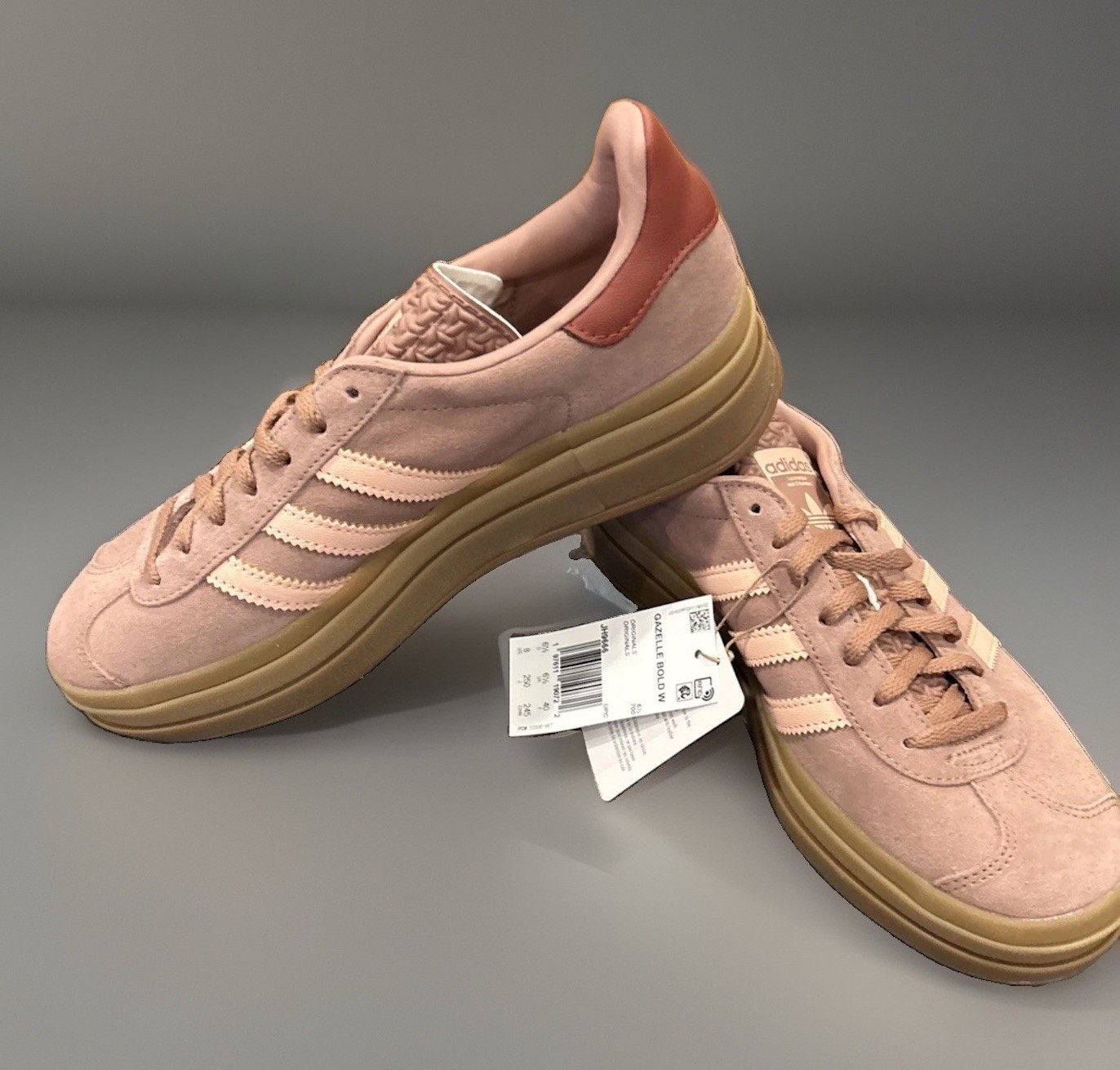 Adidas Gazelle Bold, Warm Clay/Clear Orange/Preloved Ruby - Women’s Size 8