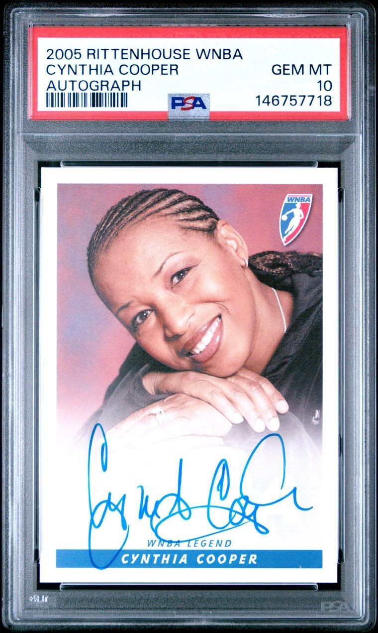 2005 RITTENHOUSE WNBA AUTOGRAPH CYNTHIA COOPER PSA 10 HOF INVEST 2005 RITTENHOUSE WNBA AUTOGRAPH CYNTHIA COOPER PSA 10 HOF INVEST
