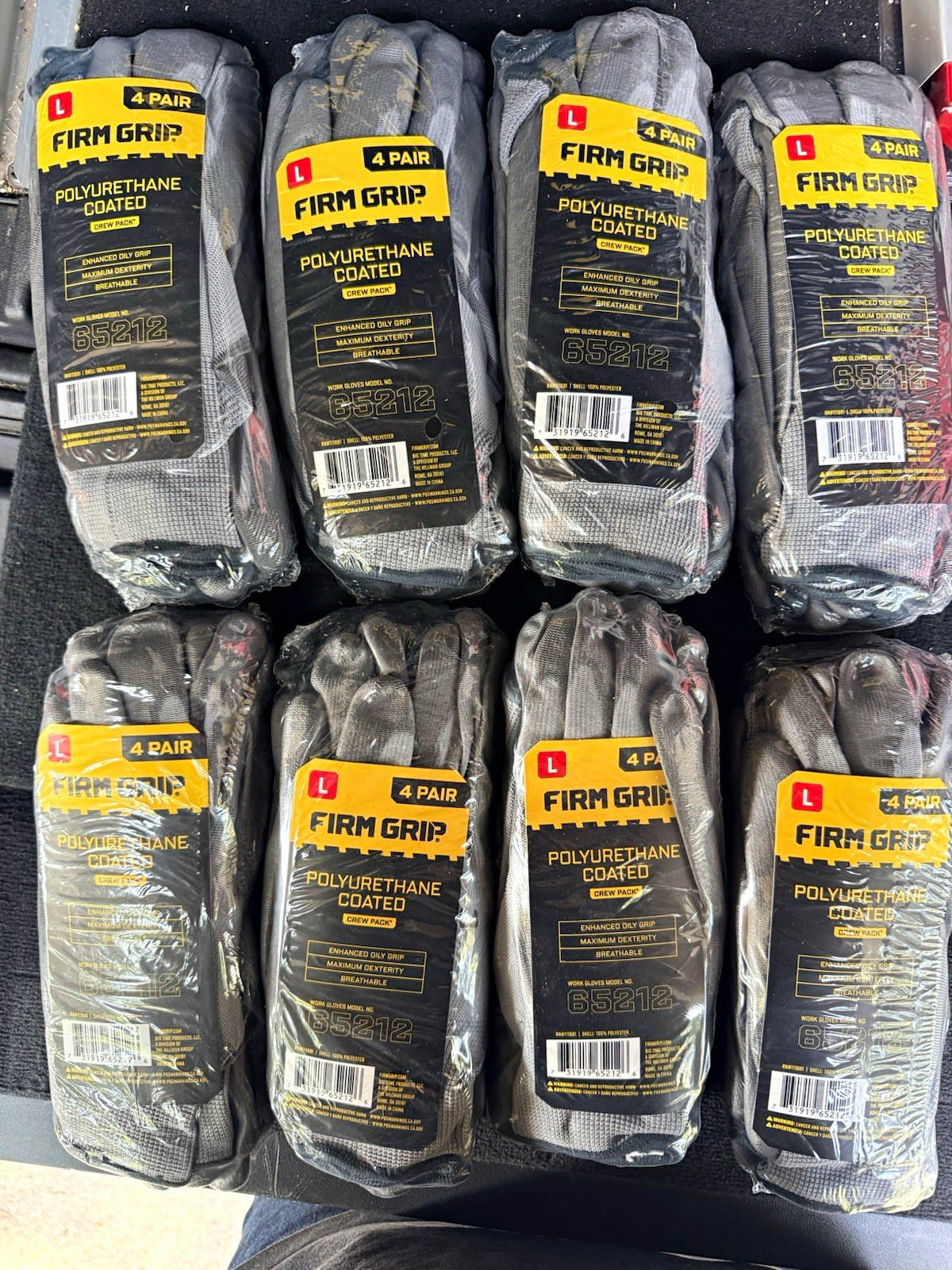 32 pairs of Polyurethane Coated Work Gloves, Firm Grip 65212 Size Large 32 pairs of Polyurethane Coated Work Gloves, Firm Grip 65212 Size Large
