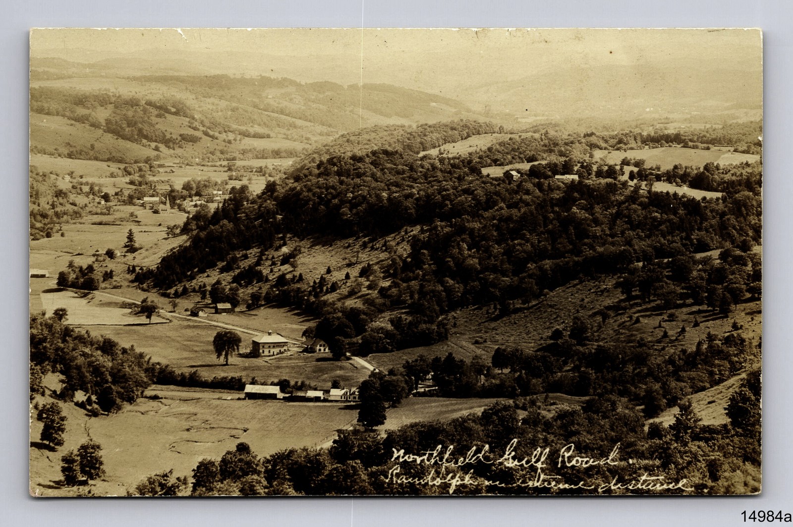 RPPC Scenic View Northfield Gulf Road Valley Randolph Vermont VT Postcard