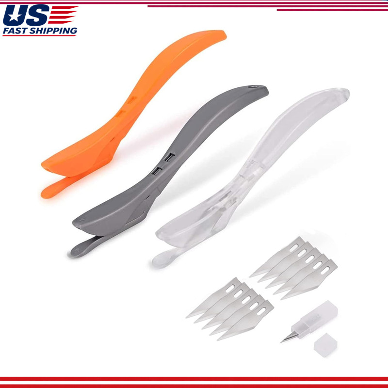 Wrapping Paper Cutter 3PCS Gift Wrap Cutter, Concealed Blade Safety Knife 10 Rep