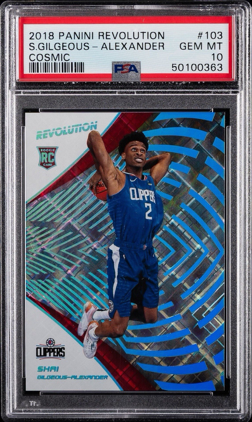 2018 Panini Revolution Cosmic #103 Shai Gilgeous-Alexander ROOKIE /100 PSA 10
