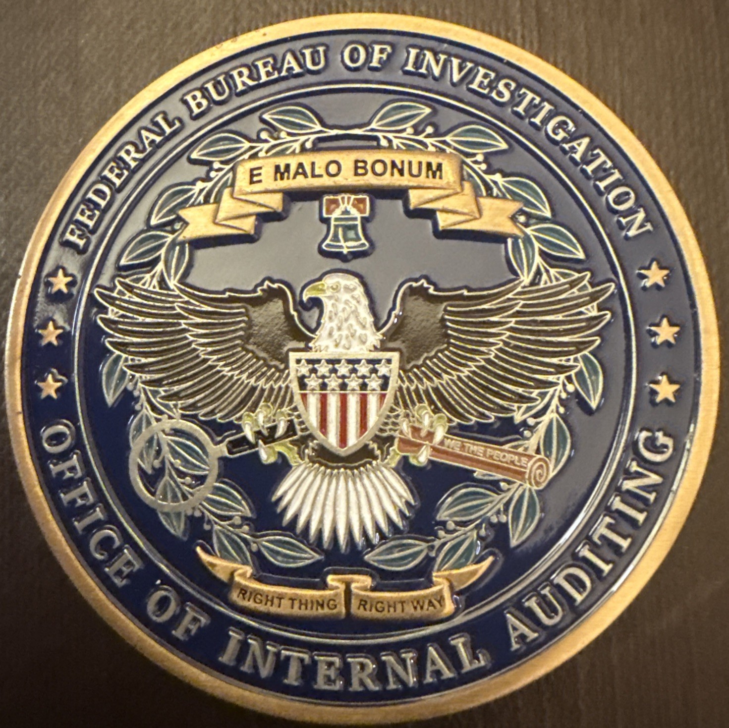 FBI HQ Office Of Internal Auditing Challenge Coin FBI HQ Office Of Internal Auditing Challenge Coin