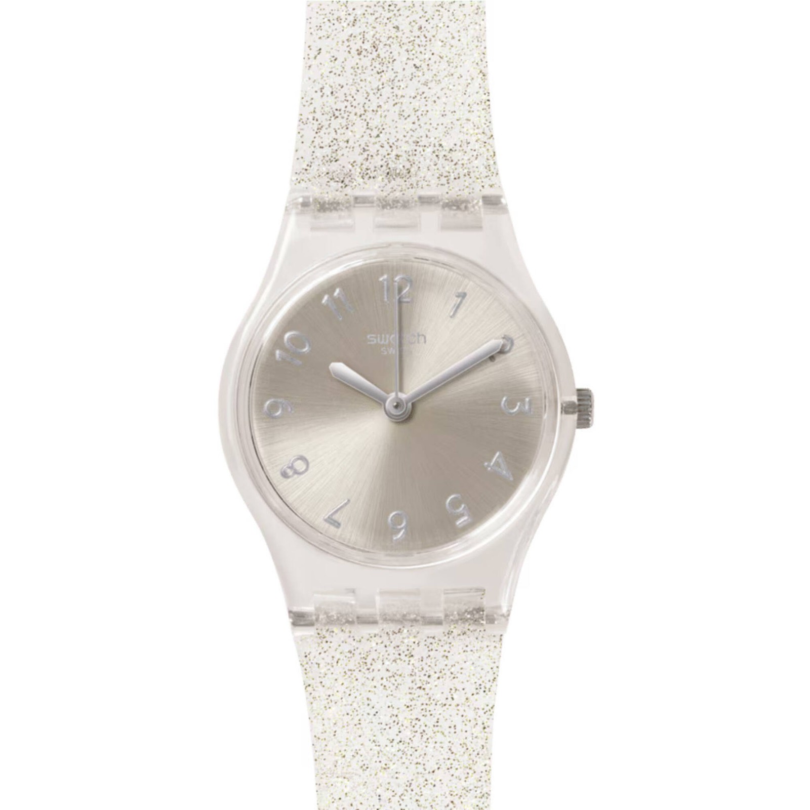 Swatch Women's Watch Time to Swatch Silver Glistar Too Quartz Grey Dial LK343E