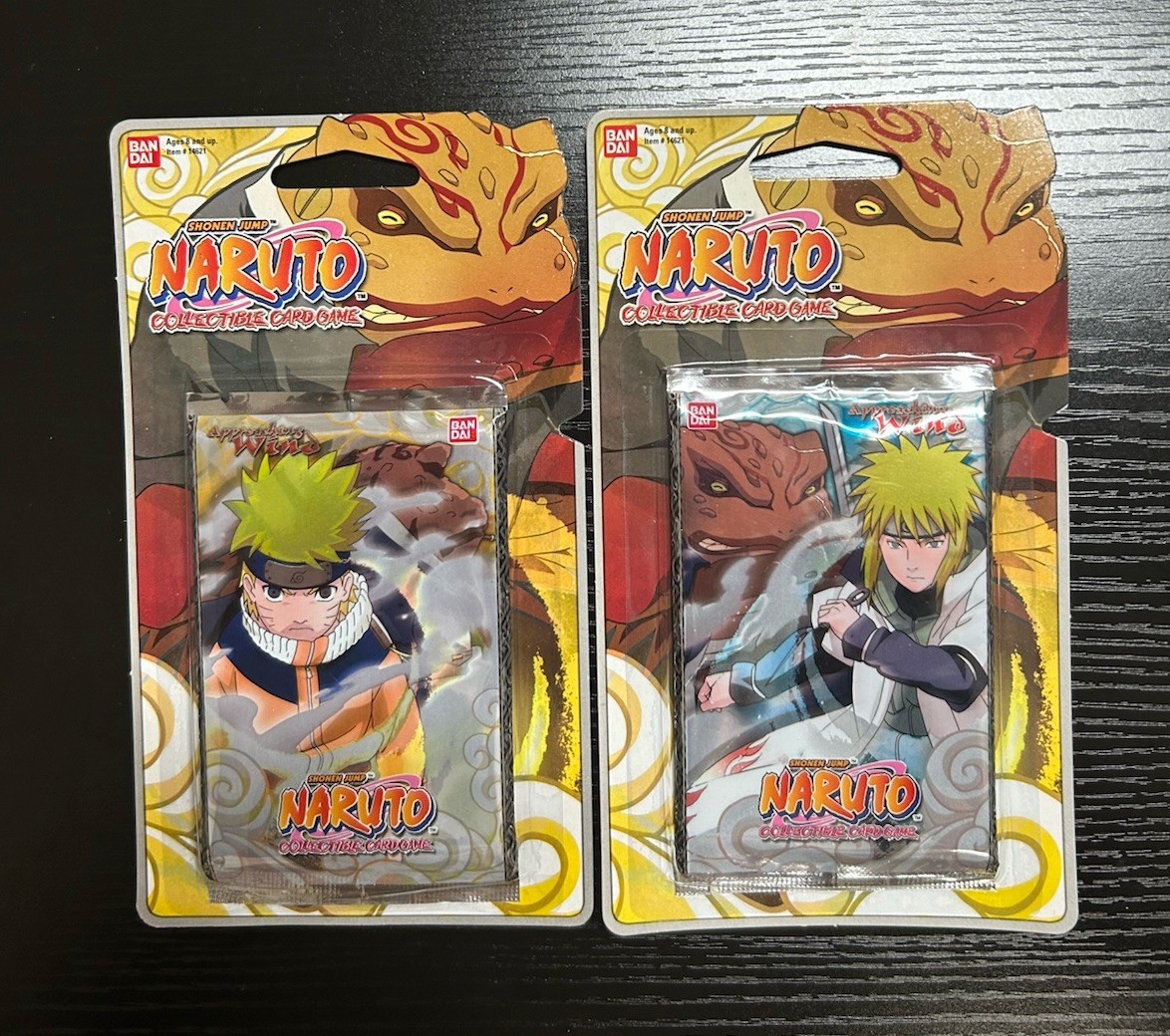 2 Naruto 1st Edition Blister Booster Packs Approaching Wind Factory Sealed CCG 2 Naruto 1st Edition Blister Booster Packs Approaching Wind Factory Sealed CCG