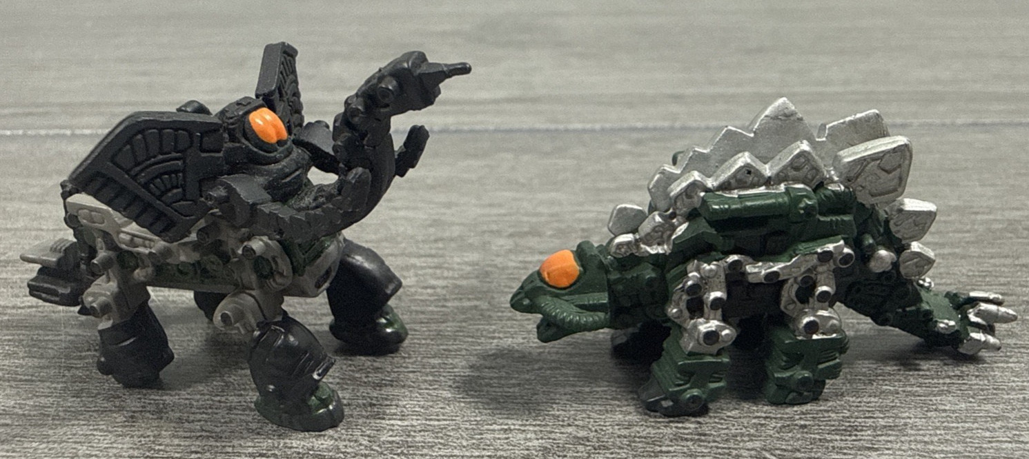 Zoids Micro Figures Hasbro Toys Lot Mini MAMMOTH GASHAPON & GORDOSAUR Dinosaur Zoids Micro Figures Hasbro Toys Lot Mini MAMMOTH GASHAPON & GORDOSAUR Dinosaur