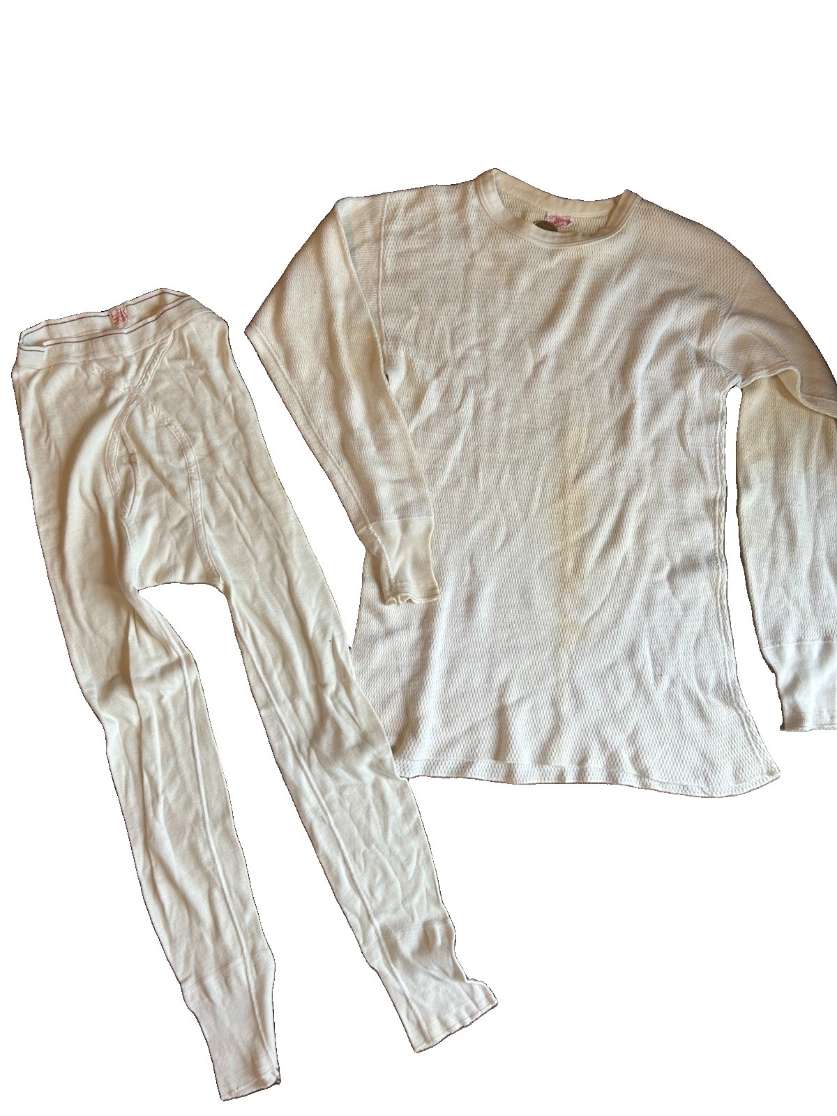 Vintage 1960s Healthknit Long Johns Set Waffle Knit Top Large Bottoms 32 Vintage 1960s Healthknit Long Johns Set Waffle Knit Top Large Bottoms 32