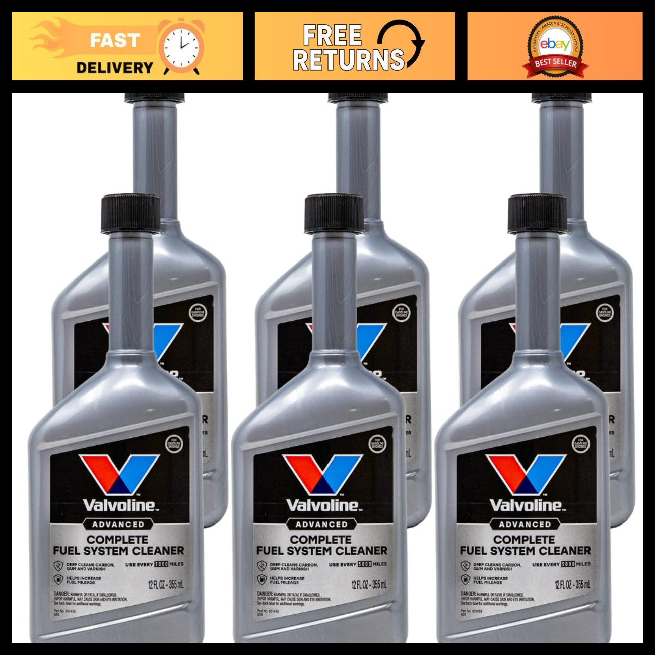 Complete Fuel System Cleaner 12 oz - 6-Pack, High-Performance Engine Cleaner, Fu Complete Fuel System Cleaner 12 oz - 6-Pack, High-Performance Engine Cleaner, Fu